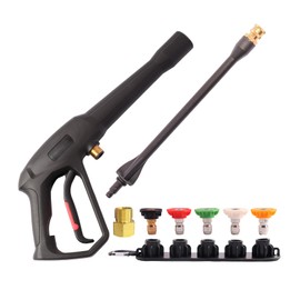 Pressure Washer Spray Gun - for Ryobi Pressure Washer Gun M22-14MM and M22-15MM Hose Connectors - with 1 Tips Holder and 5 Spray Nozzle Tips