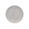 Tableware East Divider Dish Small Snack Plate 2 Dividers White