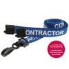 Customcard ltd Contractor Lanyard Neck Strap Blue & ID Pocket