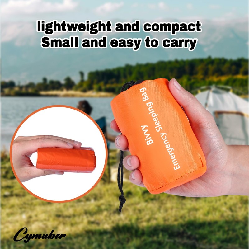 Emergency Sleeping Bag Survival Bag, Cymuber Portable Waterproof Thermal Bivy