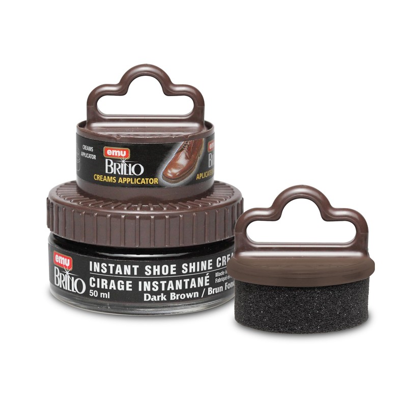 Moneysworth & Best Instant Shoe Shine Cream Kit, Dark Brown,