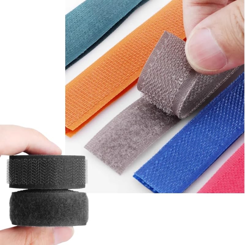 Globellapro 2 Meters Hook and Loop Strip Tape Red 2CM