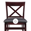 Linon Triena X Back Folding Counter Stool, Brown