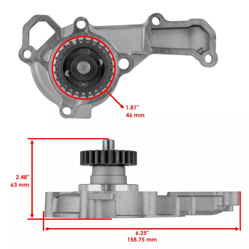 Celox Water Pump Assembly for Kawasaki KAF620 4X4 Mule 3010