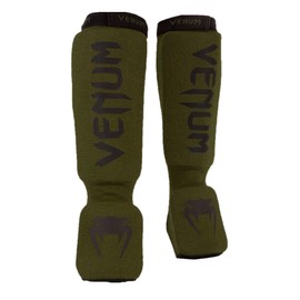 Venum, Kontact Shin Guards, Men's, M, Khaki/Black