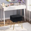 Greenstell Vanity Stool Chair Faux Fur with Storage, 15.7"L x