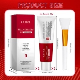 Collagen Mask, Collagen Mask, Peel Off Mask, Collagen Night Wrapping Overnight Mask Face, Organic Collagen Real Deep Face Mask, Collagen Tear Mask for Moisture, Anti-Wrinkle, Anti-Ageing, 50 g x 2