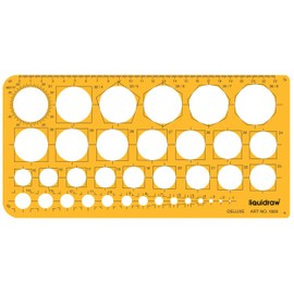 Liquidraw Circle Template Stencil Ellipse Oval Triangle Square Hexagon Geometry Shapes Templates For Drawing Rulers Technical Drafting Stencils Engineering Architecture (36 Circles)
