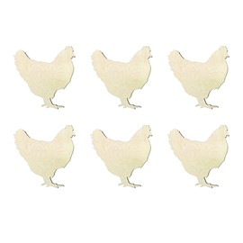 DIY 3 inch cutout Chicken, Chicken wood cutout, Chicken shape diy crafts unfinished sanded Chicken shape