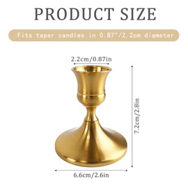 Vintage Brass Gold Taper Candle Holders Set of 6, Metal Candlestick Holders Elegant Handcrafted Décor for Weddings, Dining & Meditation,Table Centerpiece, Party, Christmas Decoration or Home Decor