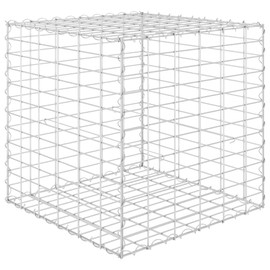 vidaXL Cube Gabion Raised Bed, Steel Wire Gabion Baskets for Outdoor, Metal Gabion Planter for Stones, Rustproof and Weather-Resistant, 23.6"x23.6"x23.6"