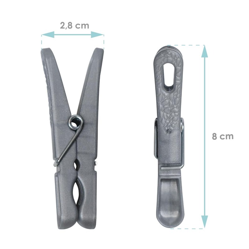 Laguelle 80 Plastic Clothes Pegs, Durable and Reusable, Ideal for