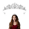 XIAQICA Crown Tiara Silver Crystal Diamond Tiara Women's Crown Wedding