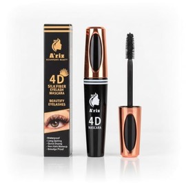 A'riz Long Lasting 4D Mascara for Eyelashes, Waterproof Formula, Black