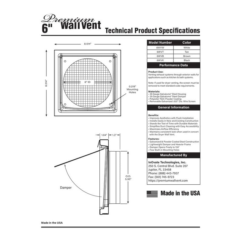 Inovate 6" Wall Caps (Brown)