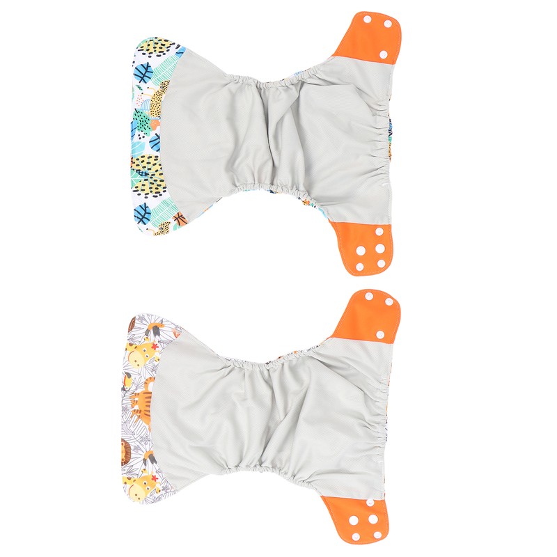 4 Packs Washable Baby Diapers Breathable Mesh Baby Cloth Nappy