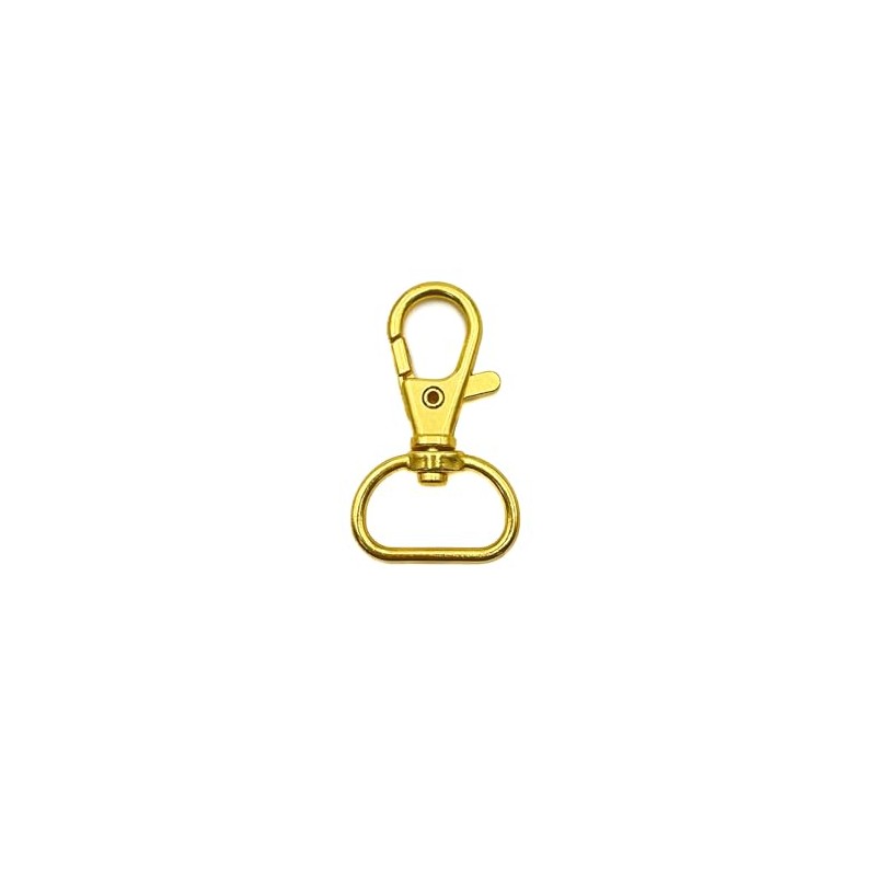 MAKRAMA Gancho Para Llavero Macrame 2cm (20 Pzas) (Dorado)