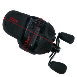 Hominas Bait Reel Cover Baitcasting Reel Cover Protective Case Nylon Neoprene Collision Proof Fishing Reel Storage Bag for Fishing Wheels (Black)