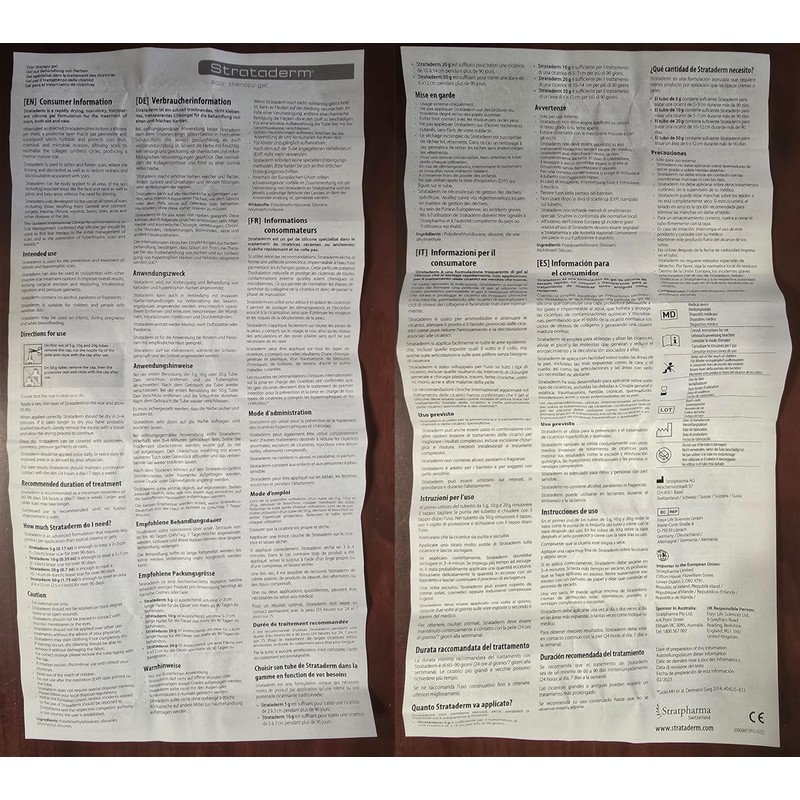 Strataderm Professional Scar Therapy Gel | Old and New Scars