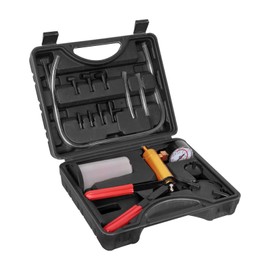 Torin 16 Piece 2 in 1 Brake Bleeder Kit Hand Held Fluid Vacuum Gauge Pump Test Set with Storage Case| One-Man Brake Bleeding System Apply to Bike, Motorcycle, Car, Truck