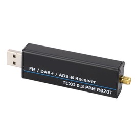 RTL SDR Receiver, RTL2832U R820T2 Chipset, 0.5 PPM TCXO, Direct Sampling, USB Computer Port for All High Frequency Bands