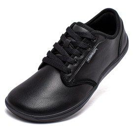 HOBIBEAR Unisex Wide Barefoot Shoes for Mens Womens Minimalist Zero Drop Shoes Sneakers (All Black,13 Women/12 Men)