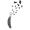 Birds Of A Feather Temporary Tattoo x3 Copies