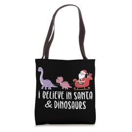 Dinosaur Lover Merry Xmas Christmas Day T-rex Santa Claus Tote Bag