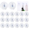 TRIXES Suction Cups x20 Clear Plastic Cups with Hooks Window