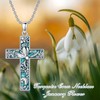 HARMONY BOLA Turquoise Snowdrop Cross Necklace 925 Sterling Silver Snowdrop