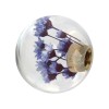 Unbranded Universal Round Ball Crystal Real Purple Flower Manual Gear