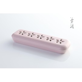 Incense Holder Stylish Cherry Blossom Incense Holder Can be used as a Horizontal Incense Burner, Incense Burner, Buddhist Altar Utensil, Safe Ceramic Product (Cherry Blossom)