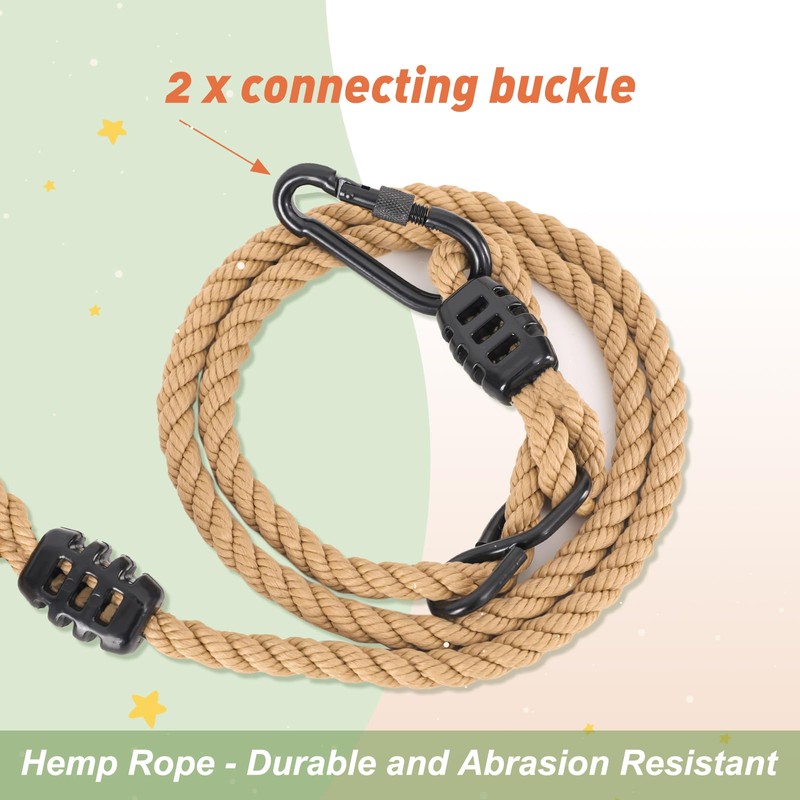 Wooden Gymnastics Rings,Pull up Rings with Adjustable Buckle, Wooden Swing