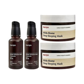 Manyo Factory Bifida Infusion Shot Ampoule 1Dx 50ml x2 + Deep Sleeping Mask 100ml x2 / 마녀공장 비피다 인퓨젼샷 앰플 1Dx 50ml x2 + 딥슬리핑 마스크 100ml x2