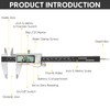 Digital Caliper Measuring Tool, 6 Inch Caliper Tool with Large
