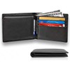 MUITON RFID Protection Bifold Leather Pocket ID Window-in Gift Box,