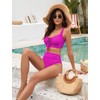 ZAFUL Women Two Piece Swimsuit Push Up High Waisted Ruched