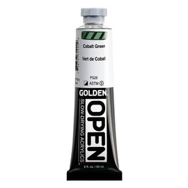 OPEN Slow-Drying Acrylics by GOLDEN, Cobalt Green, 2 fl oz. tube, Professional Acrylic Paint, Semi-Opaque