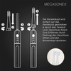 6x Megasonex Brush Heads Zig-Zag Medium