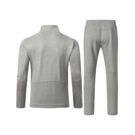 BGOWATU Men's Track suits set Sweatsuits Athletic Casual Sports Running Full Zip 2 Piece Outfits Light Grey M