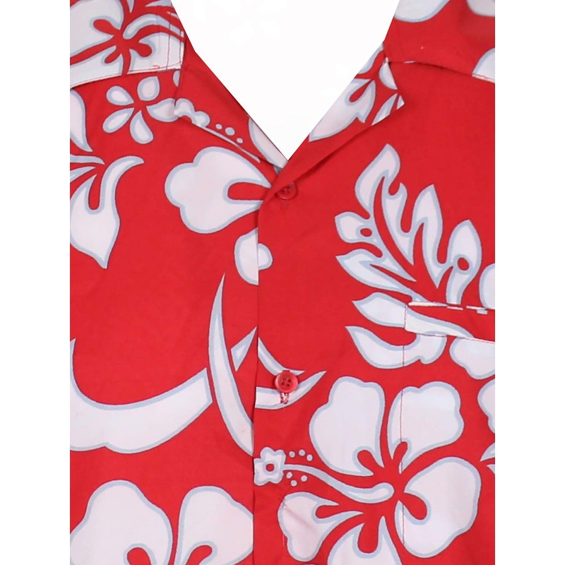 V.H.O. Men’s Funky Hawaiian Shirt | Short-Sleeved | Front Pocket