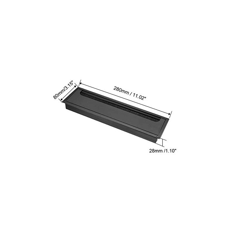 XMHF Aluminum Alloy Rectangle Wire Cable Grommet Hole Cover Cable