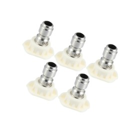 INFINAUTO 40 Degrees High Pressure Washer Spray Nozzle Tips Quick Connector White 5 Pcs Stylish Design
