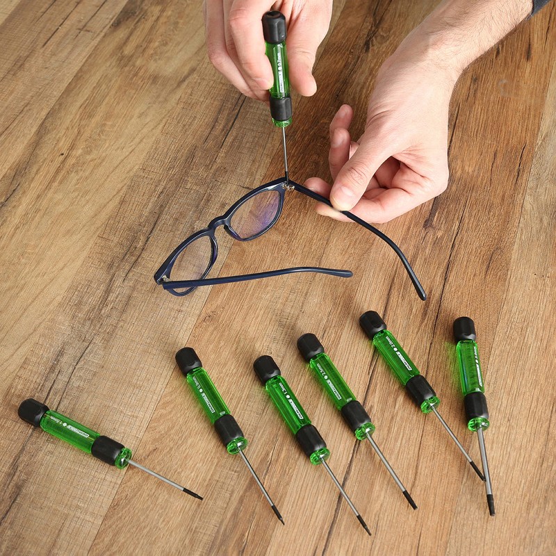 OEMTOOLS 22563 7 Piece Precision Hex Driver Set, Green and