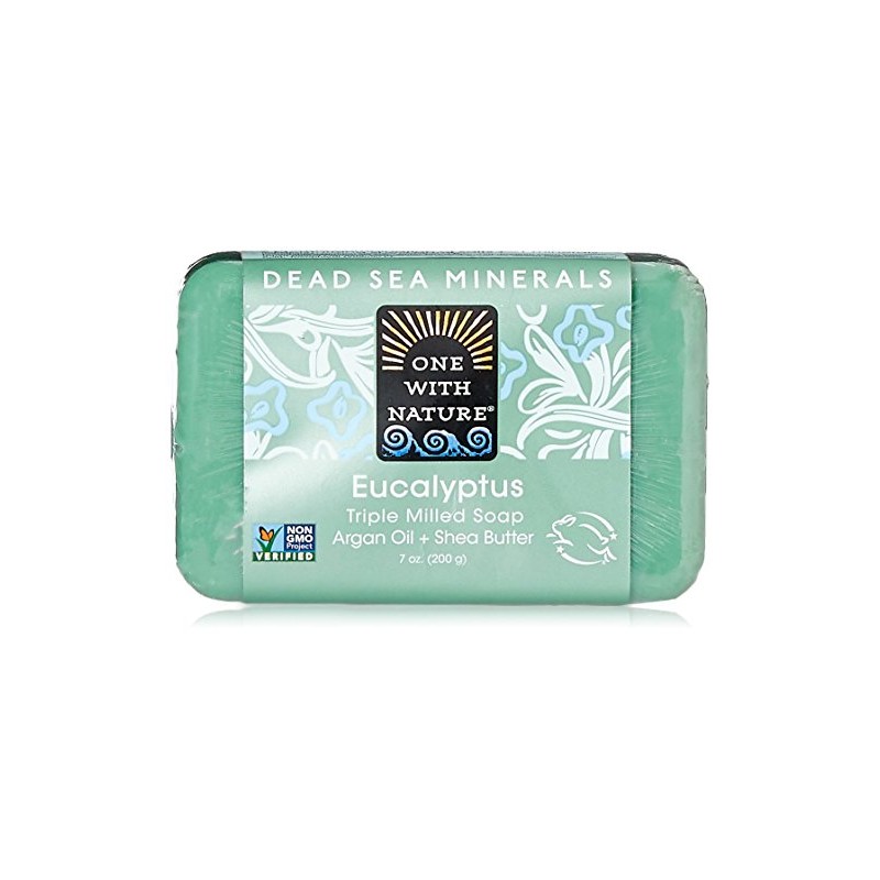 One With Nature Eucalyptus Triple Milled Dead Sea Bar Soap,