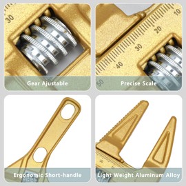 BJSSBJH Adjustable Wrench, Large Opening Spanner Wrench 6-68mm Aluminum Alloy Plumbing Wrench for Tight Space Repair Tool for Kitchen Bathroom Pipes Nuts Bolts (Yellow)