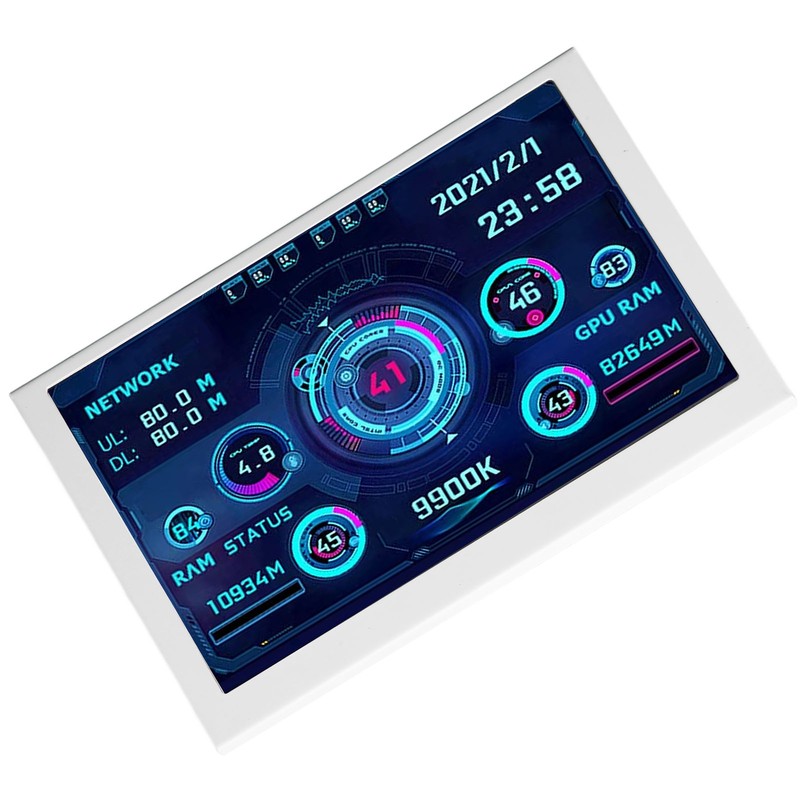 5in Computer Temp Monitor IPS USB Mini Screen PC Sensor