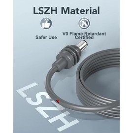 Fit for Starlink Mini DC Power Cable 10M/32.8FT, Tinned Oxygen-Free Copper OFC Wire Compatible with Starlink Mini Cable LSZH Waterproof Outdoor Gray for RV Power