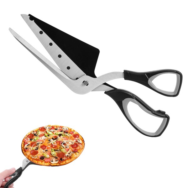 Vicloon Pizza Scissors, Pizza Cutter with Sharp Blades, Removable Multi-Purpose