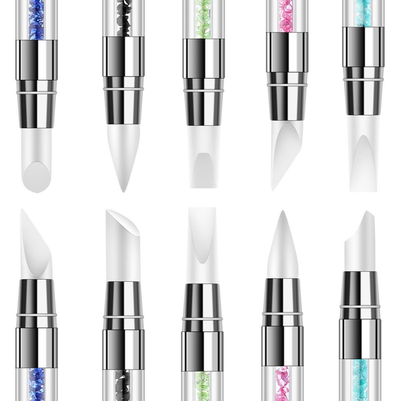 5 Pcs Silicone Nail Tools Dual Tipped Nail Art Sculpture